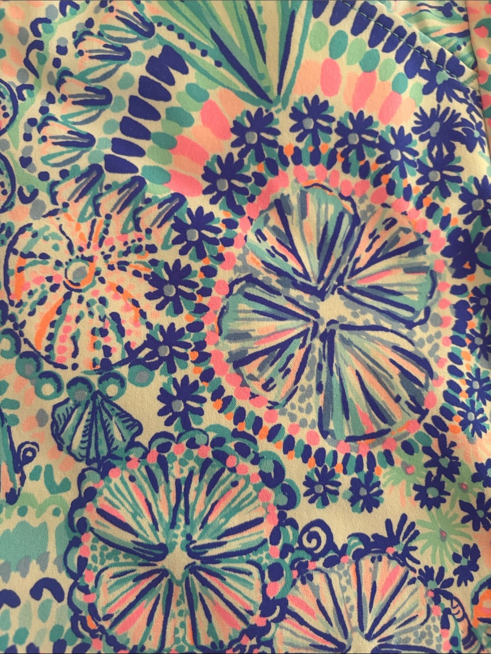 Lilly Pulitzer Blue, Pink & Aqua Swirl High-Waist Shorts - Picture 3 of 3